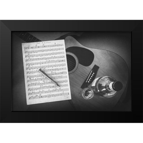 Just A Gigolo Black Modern Wood Framed Art Print by Schleicher-Schwarz, Roswitha