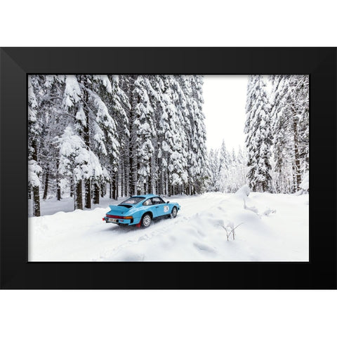 Porsche 911 Black Modern Wood Framed Art Print by Szabo, Attila