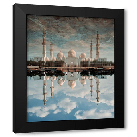 Szgm Abudhabi Black Modern Wood Framed Art Print with Double Matting by Aldaie, Ahmed