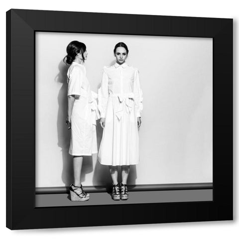two models Black Modern Wood Framed Art Print by Ventura, Andrea