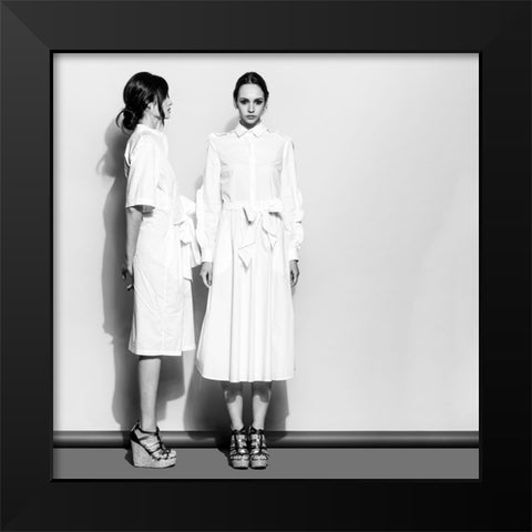 two models Black Modern Wood Framed Art Print by Ventura, Andrea
