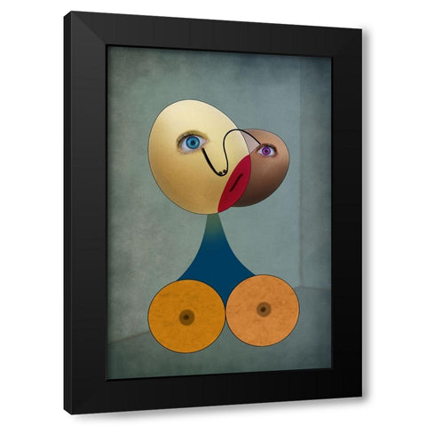 Two Faces of Eve Black Modern Wood Framed Art Print with Double Matting by Hammer, Peter