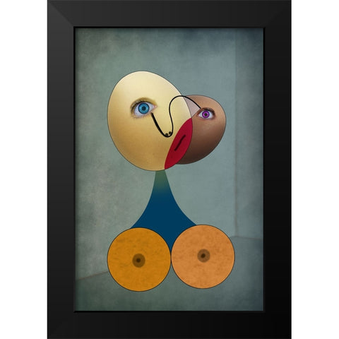 Two Faces of Eve Black Modern Wood Framed Art Print by Hammer, Peter