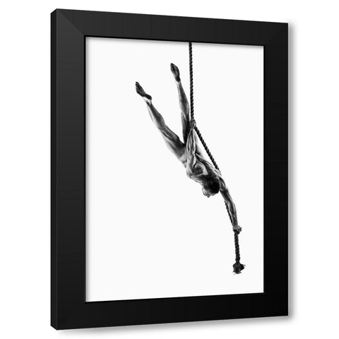 Rope Diving Black Modern Wood Framed Art Print with Double Matting by Valevicius, Aurimas