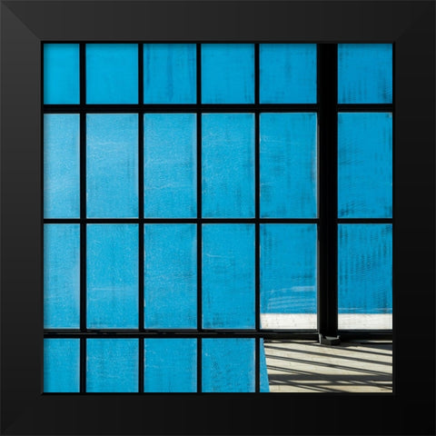 blue abstract Black Modern Wood Framed Art Print by Auerbach, Markus