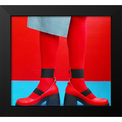 Contrast Black Modern Wood Framed Art Print by Gromova, Elena