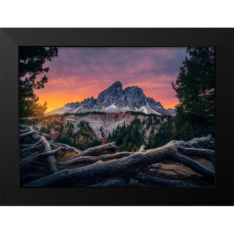 Untitled Black Modern Wood Framed Art Print by Ilkovic, Jan
