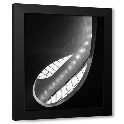 drop 1 Black Modern Wood Framed Art Print by Steenhoudt, Sofie