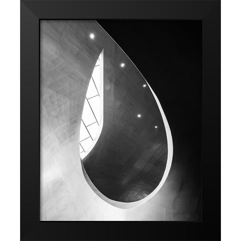 drop 3 Black Modern Wood Framed Art Print by Steenhoudt, Sofie