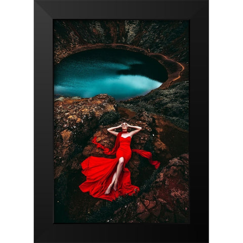 If Your Heart is a Volcano Black Modern Wood Framed Art Print by Bolgov (Axe), Ruslan