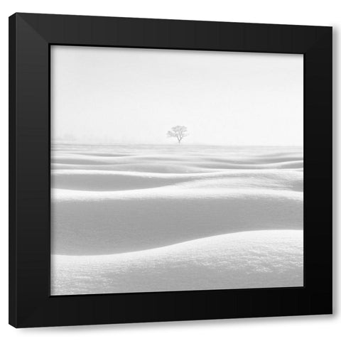 Fog Black Modern Wood Framed Art Print by Nodeh, Mostafa