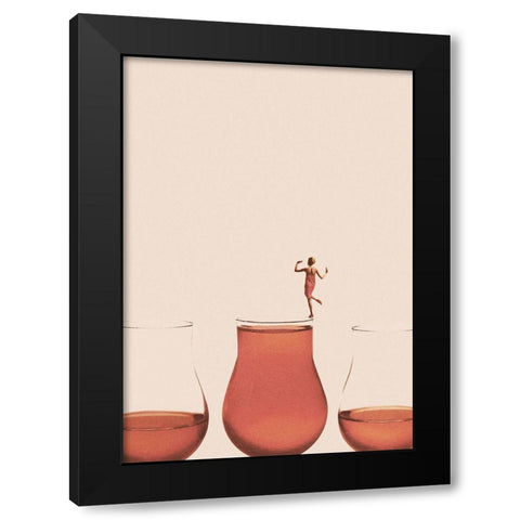 I prefer the full one Black Modern Wood Framed Art Print with Double Matting by Leon, Maarten