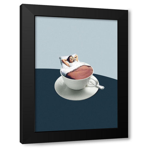 Morning rituals Black Modern Wood Framed Art Print by Leon, Maarten