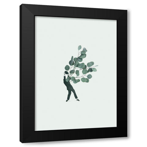 The extravert Black Modern Wood Framed Art Print with Double Matting by Leon, Maarten