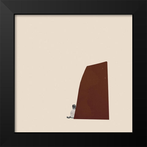 Recharging Black Modern Wood Framed Art Print by Leon, Maarten