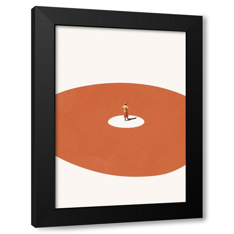 Confidence Black Modern Wood Framed Art Print with Double Matting by Leon, Maarten