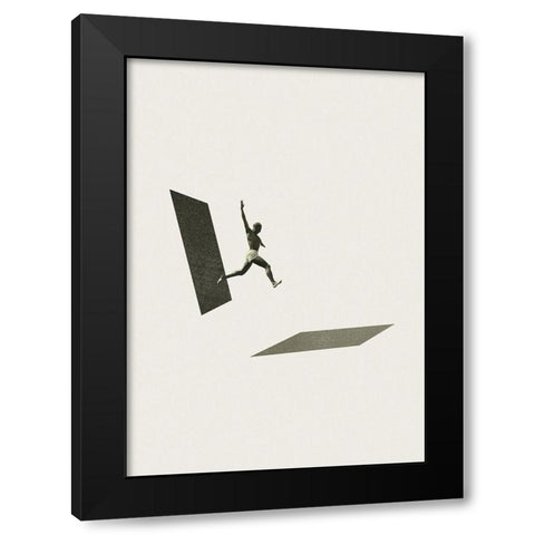 Not the one to wait Black Modern Wood Framed Art Print by Leon, Maarten
