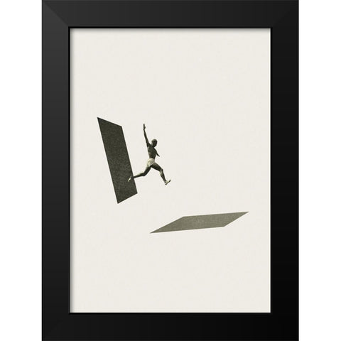 Not the one to wait Black Modern Wood Framed Art Print by Leon, Maarten