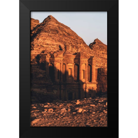 Ad Deir - The Monastery, Petra. Black Modern Wood Framed Art Print by Guney, Onur