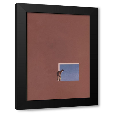 Curiosity Black Modern Wood Framed Art Print by Leon, Maarten
