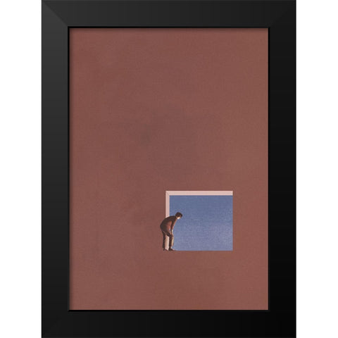Curiosity Black Modern Wood Framed Art Print by Leon, Maarten