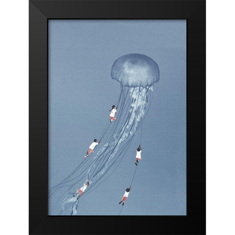 We came home smiling Black Modern Wood Framed Art Print by Leon, Maarten