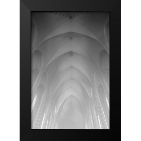 La HallgrAsmskirkja Black Modern Wood Framed Art Print by Grant, Lynn