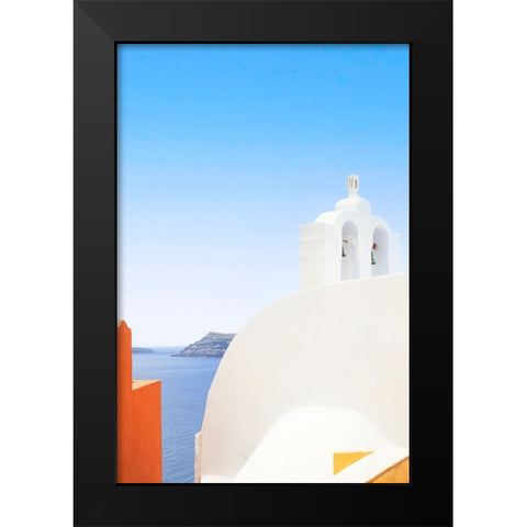 A Splash Of Orange Black Modern Wood Framed Art Print by Wride, Linda