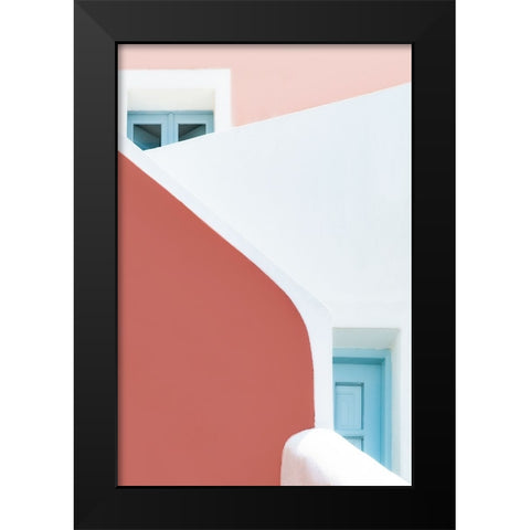 Pastel Pinks And Blues Black Modern Wood Framed Art Print by Wride, Linda