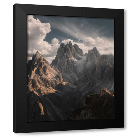 Are You There? Black Modern Wood Framed Art Print by De Franzoni, Thomas