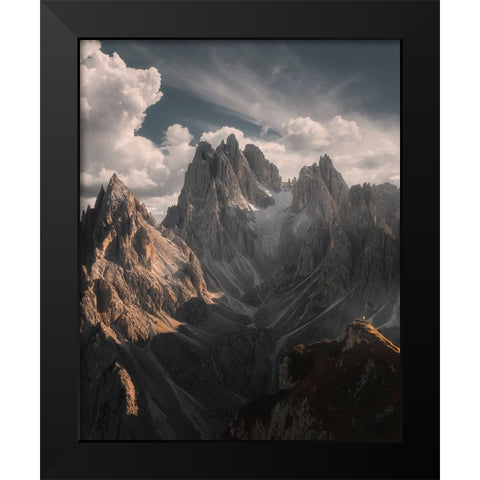 Are You There? Black Modern Wood Framed Art Print by De Franzoni, Thomas