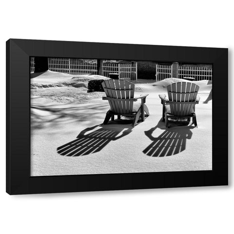 Winter Chill Black Modern Wood Framed Art Print by Hoey, John