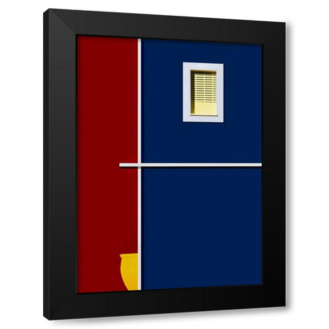 The yellow vase. Black Modern Wood Framed Art Print by Orbach, Arnon