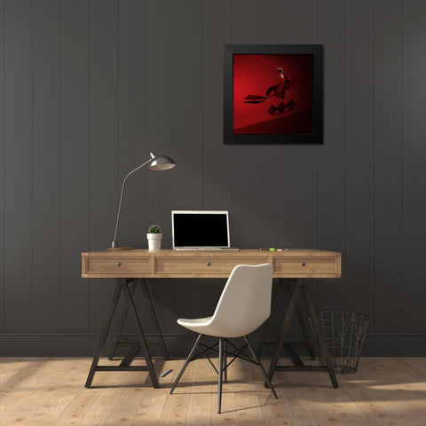 Dance Till Goddess Envy Black Modern Wood Framed Art Print by Hardibudi