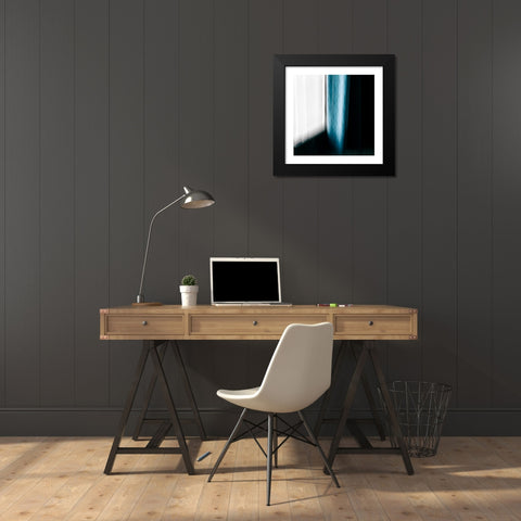 Blue window Black Modern Wood Framed Art Print by Masy, Jacques