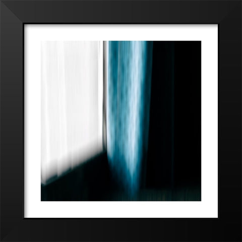 Blue window Black Modern Wood Framed Art Print by Masy, Jacques