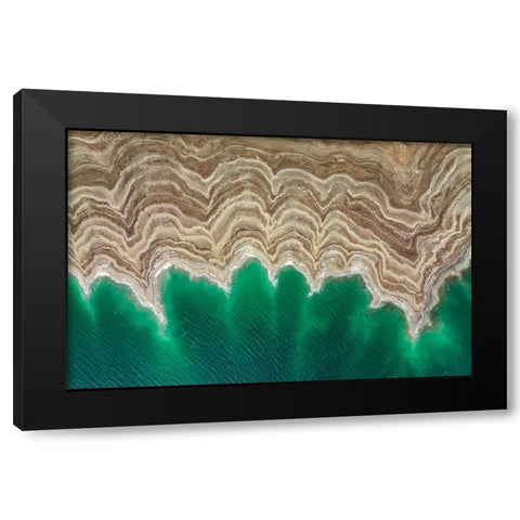 Salty Formations Black Modern Wood Framed Art Print by Meirovich, Ido