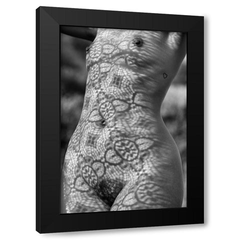 Venus Black Modern Wood Framed Art Print with Double Matting by Blasko, Jan