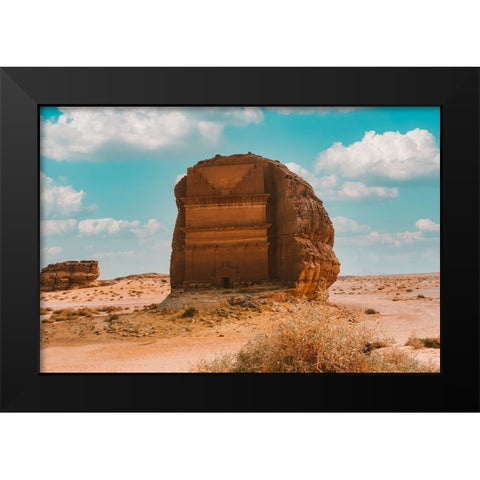 Qasr AlFarid - UOmOp OsUUOpUOm Black Modern Wood Framed Art Print by Khaled