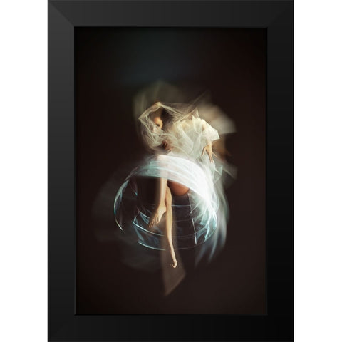 Let Your Chaos Explode Black Modern Wood Framed Art Print by Bolgov, Ruslan