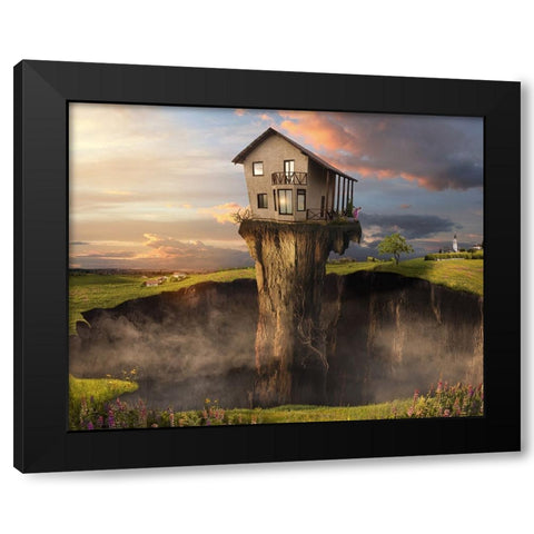 Isolation Black Modern Wood Framed Art Print with Double Matting by Frey, Eva