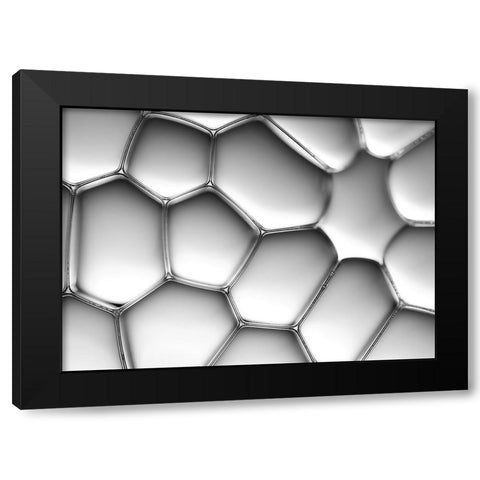 abyss Black Modern Wood Framed Art Print with Double Matting by Chen, Siyang