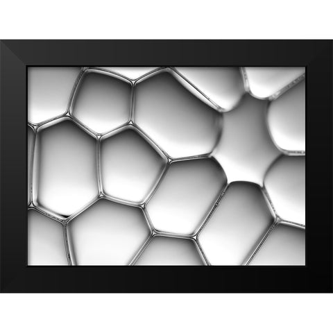 abyss Black Modern Wood Framed Art Print by Chen, Siyang