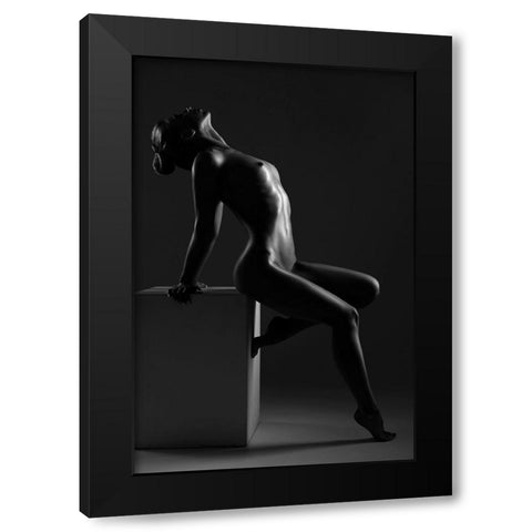 Glare Black Modern Wood Framed Art Print with Double Matting by Markachev, Leonid
