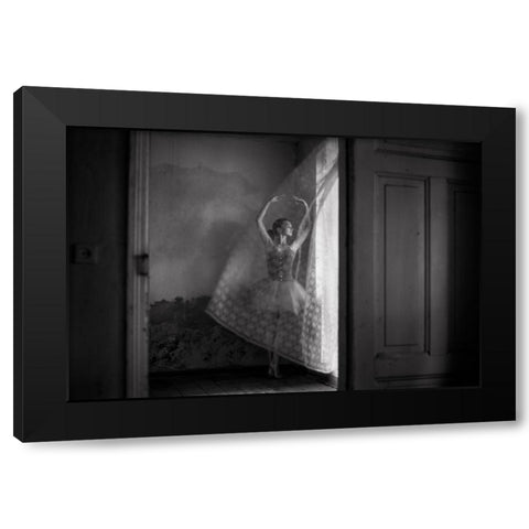 Untitled Black Modern Wood Framed Art Print with Double Matting by Masarz, Malgorzata