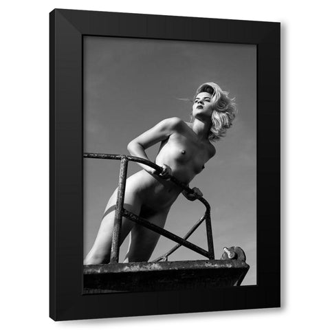 Blonde Black Modern Wood Framed Art Print with Double Matting by Blasko, Jan