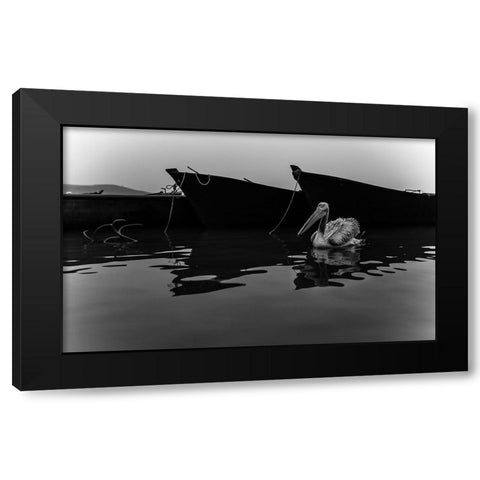 lake diary 2 Black Modern Wood Framed Art Print with Double Matting by Nisan Kandilcioglu, Ummu