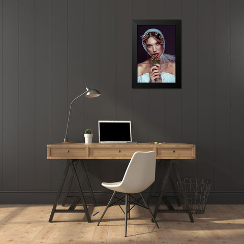 my art Black Modern Wood Framed Art Print by Amar, Yoni