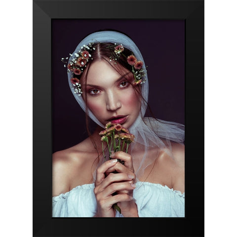 my art Black Modern Wood Framed Art Print by Amar, Yoni