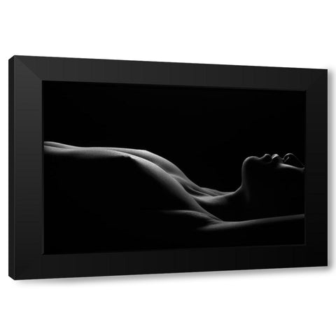 Part Of Body Black Modern Wood Framed Art Print with Double Matting by Fifi, Magdalena